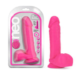 Neo Realistic Neon Pink 8-Inch Long Dildo