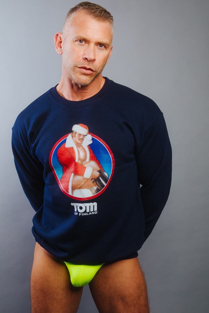 Tom of Finland Sexy Santa Sweatshirt by Peachy Kings