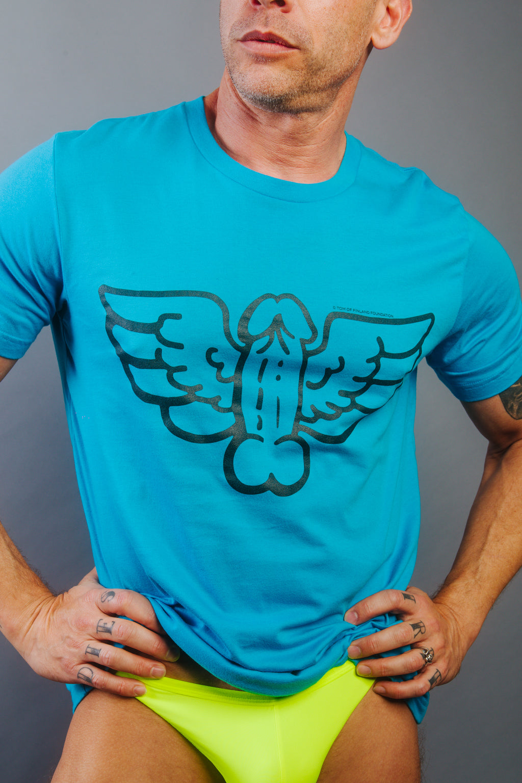 TOM's Flying Cock Tee by Peachy Kings