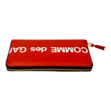 Comme des Garçons Huge Logo Zip Around Travel Wallet (Red)