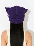 LOVERBOY BY CHARLES JEFFREY CHUNKY EARS BEANIE in PURPLE