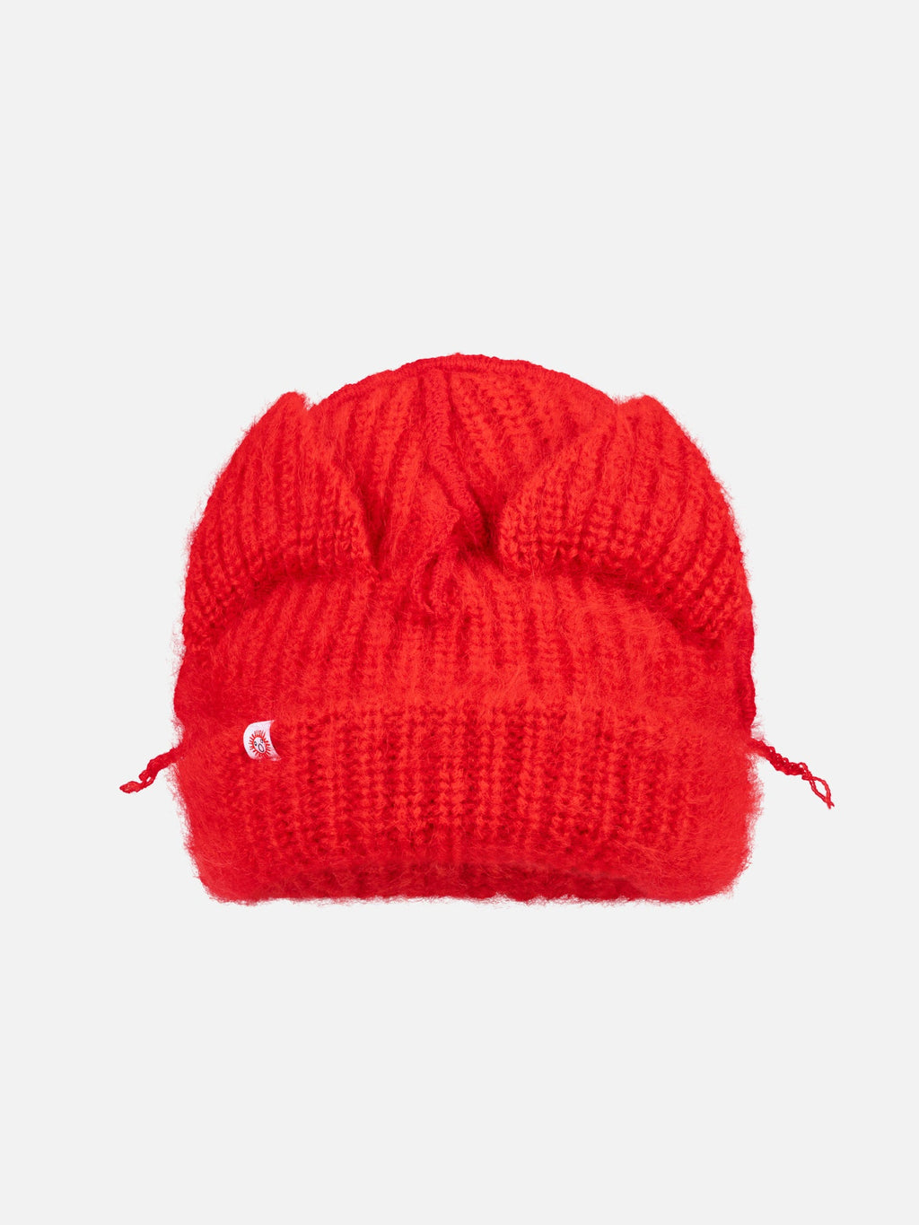 LOVERBOY BY CHARLES JEFFREY MOHAIR CHUNKY EARS BEANIE in RED