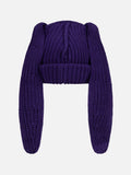LOVERBOY BY CHARLES JEFFREY CHUNKY RABBIT BEANIE in Purple