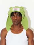 LOVERBOY BY CHARLES JEFFREY CHUNKY RABBIT BEANIE in GREEN