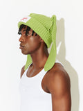 LOVERBOY BY CHARLES JEFFREY CHUNKY RABBIT BEANIE in GREEN