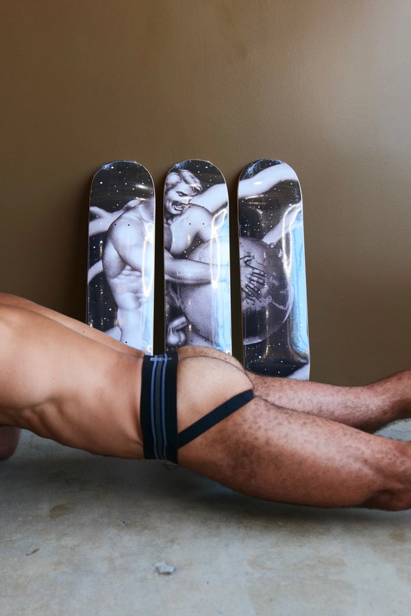 Tom of Finland Fuck The World Skateboard TRIPTYCH by The Skateroom