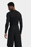 Louis Gabriel Nouchi LONG SLEEVE T-SHIRT WITH ASYMETRICAL OPENING IN SILK