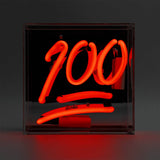 '100' Mini Acrylic Box Neon Light