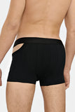 Louis Gabriel Nouchi BOXER WITH ASYMMETRICAL OPENING IN COTTON BLACK