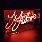 'j'adore' Acrylic Box Neon Light