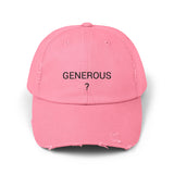 GENEROUS? Distressed Cap in 6 colors