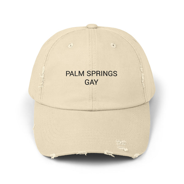 PALM SPRINGS GAY Distressed Cap in 6 colors