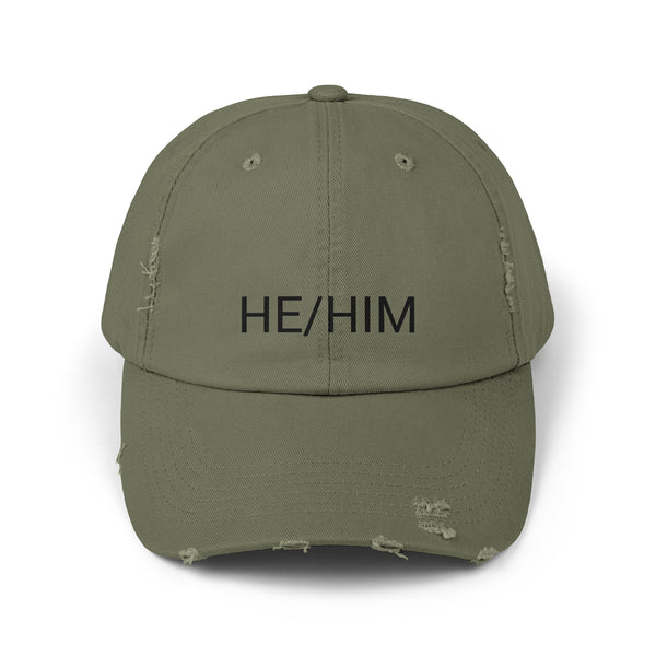 HE/HIM Distressed Cap in 6 colors