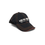 MARTINE ROSE ROLL BACK CAP in BLACK ORANGE