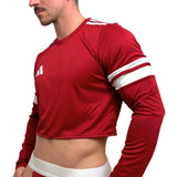 Adidas Neo Red Long Sleeve Crop Top BY SNEAKERMASK
