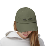 HE/HIM Distressed Cap in 6 colors