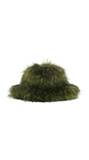 TYLER LAMBERT FURRY BUCKET HAT GREEN