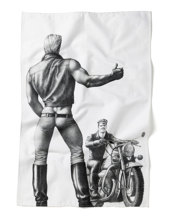 Tom of Finland Hitchhiker Tea Towel