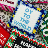 Oy Needlepoint Pillow