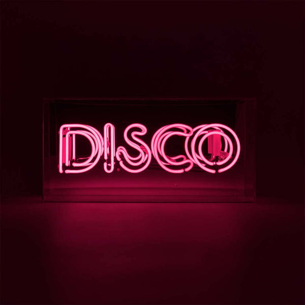 Pink 'disco' Acrylic Box Neon Light Pink or Blue