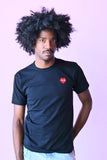 COMME des GARÇONS PLAY INVADER HEART BLACK TEE