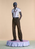 MARTINE ROSE LACE UP FOOTBALL TOP in GREY