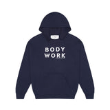 GYMNASIUM THE BODY WORK HOODED SWEATSHIRT NAVY BLUE
