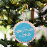 Nouveau Riche Needlepoint Ornament