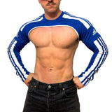 Adidas Sport Shoulders Crop Top Long Sleeves Blue BY SNEAKERMASK