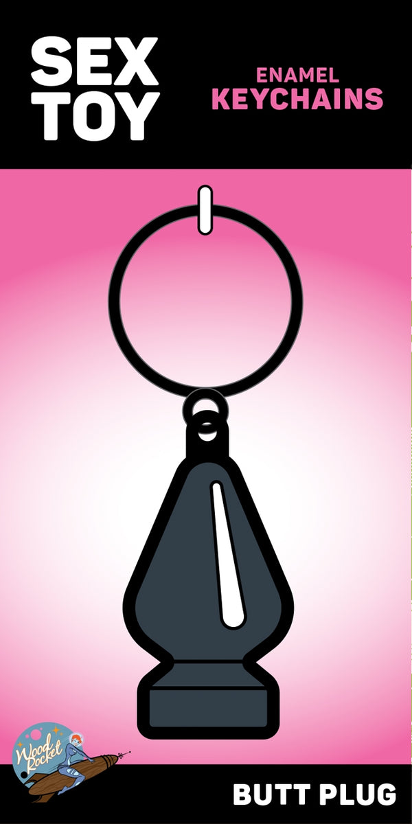 Gray Butt Plug Keychain