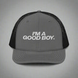 I’M A Good Boy Trucker Hat - Graphite / Black