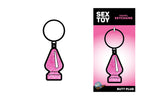 Pink Glitter Butt Plug Keychain