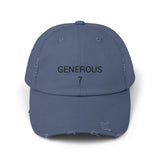 GENEROUS? Distressed Cap in 6 colors