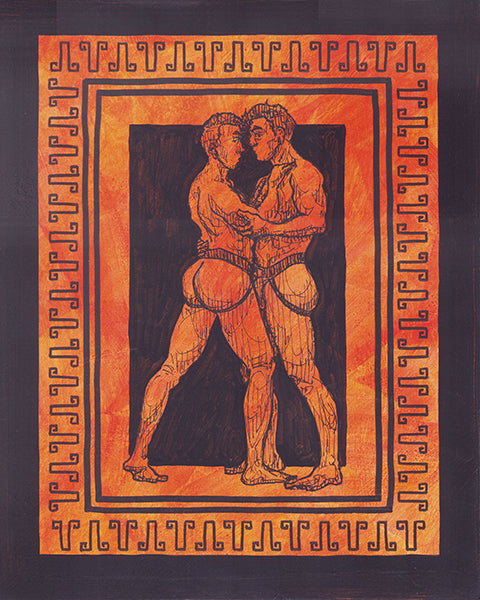 Court Watson, Two Greek Jocks Embracing, 2024