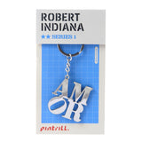 ROBERT INDIANA Amor Keychain - Silver