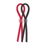 ENHANCER SILICONE COCKTIES-RED & BLACK