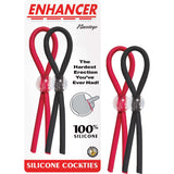 ENHANCER SILICONE COCKTIES-RED & BLACK