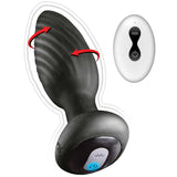 ASS-SATION REMOTE VIBRATING & ROTATING ANAL PLUG-BLACK