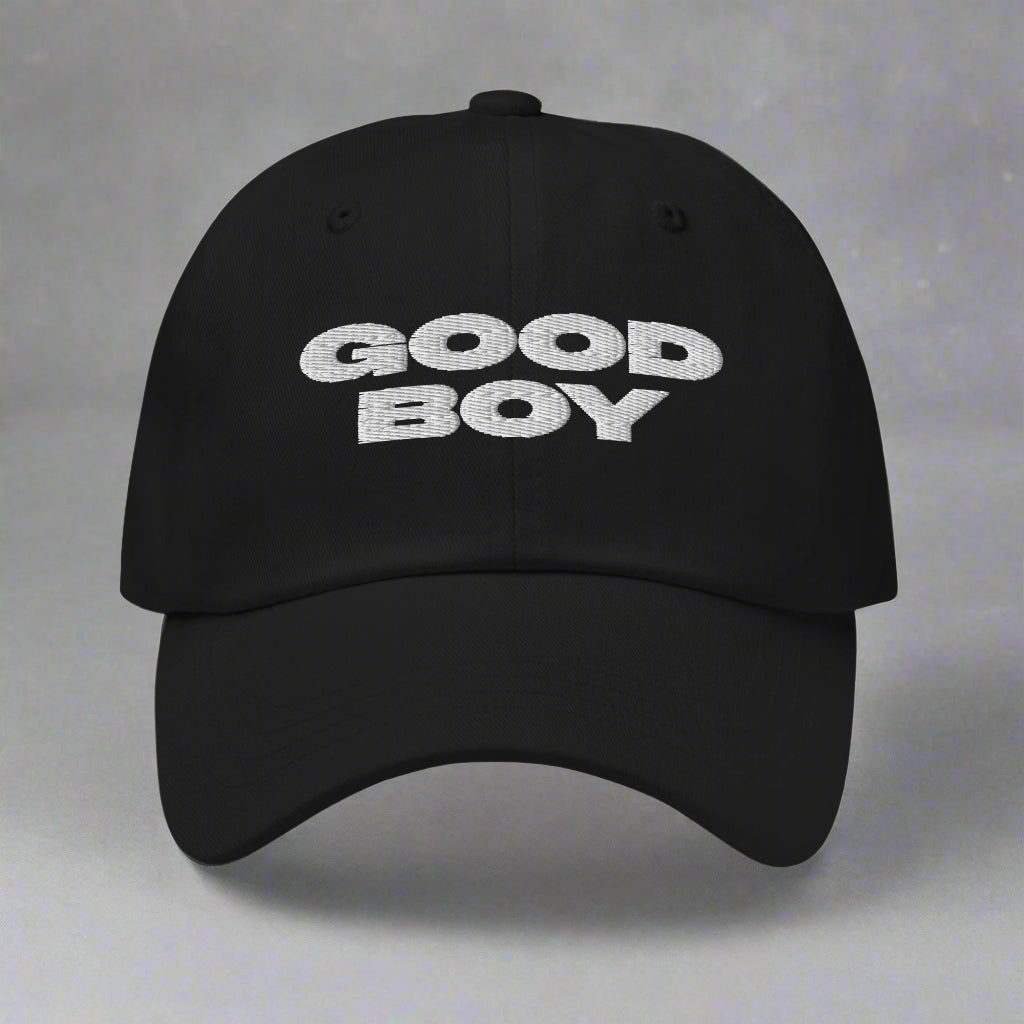 Good Boy Dad Hat by YES HOMO - Black