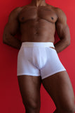 Louis Gabriel Nouchi BOXER WITH ASYMMETRICAL OPENING IN COTTON WHITE