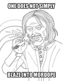 Lord of the Smoke Rings Stoner Parody Coloring Book