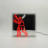 bookcase Man Neon Box Sign