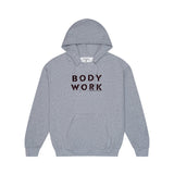 GYMNASIUM THE BODY WORK HOODED SWEATSHIRT LIGHT HEATHER GREY