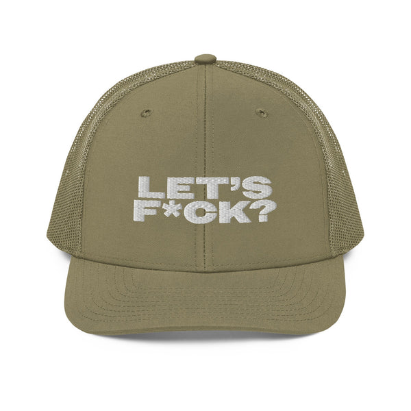 Let's F*Ck Trucker Hat by YES HOMO - Loden