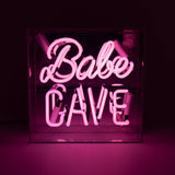 'babe Cave' Acrylic Box Neon Light