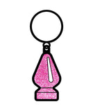 Pink Glitter Butt Plug Keychain