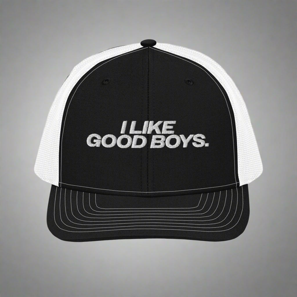 I Like Good Boys Trucker Hat - Black / White
