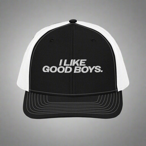 I Like Good Boys Trucker Hat - Black / White