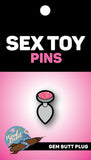 Gem Butt Plug Enamel Pin
