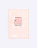 Arty Farty enamel pin by Dicks Don't Lie - Cheeky Pink
